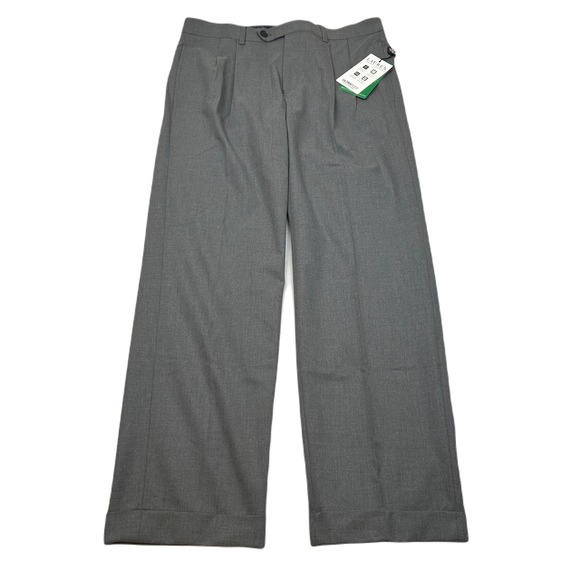 Lauren Ralph Lauren Dress Pants Mens 32x30 Gray Ultraflex Classic‎ Fit NEW - Picture 1 of 8